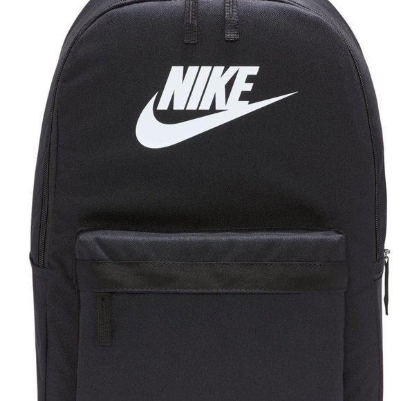 Nike Heritage Backpack, Black/Black/White, Medium